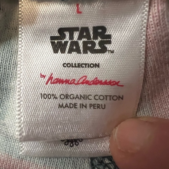 Hanna Andersson Unisex Red & Green Pajama Set Star Wars Winter Design Size Large - Picture 8 of 9